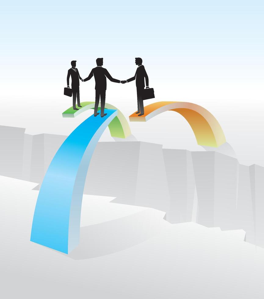 Bridging the Gap through negotiations and deals vector
