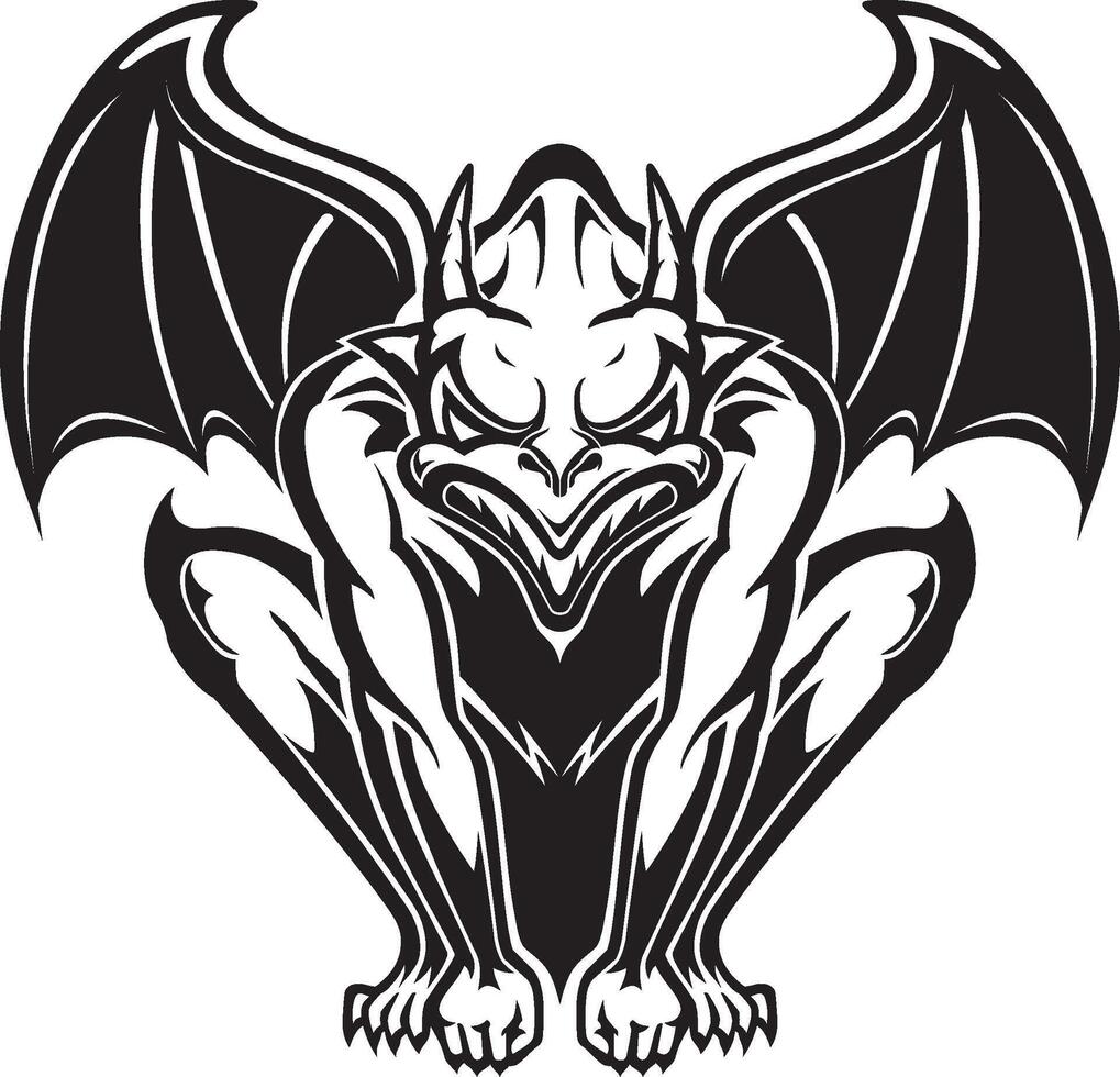Gargoyle Black and White vector