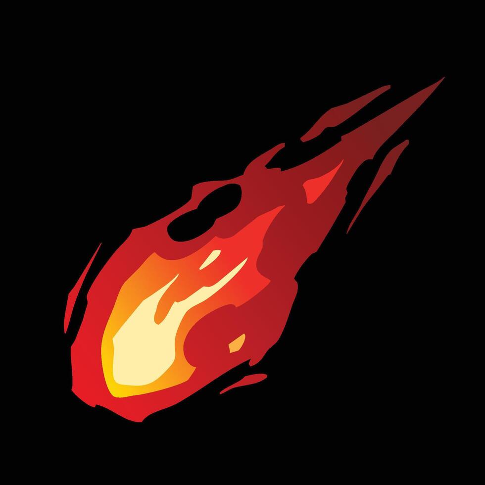 Fire flames meteor illustration vector