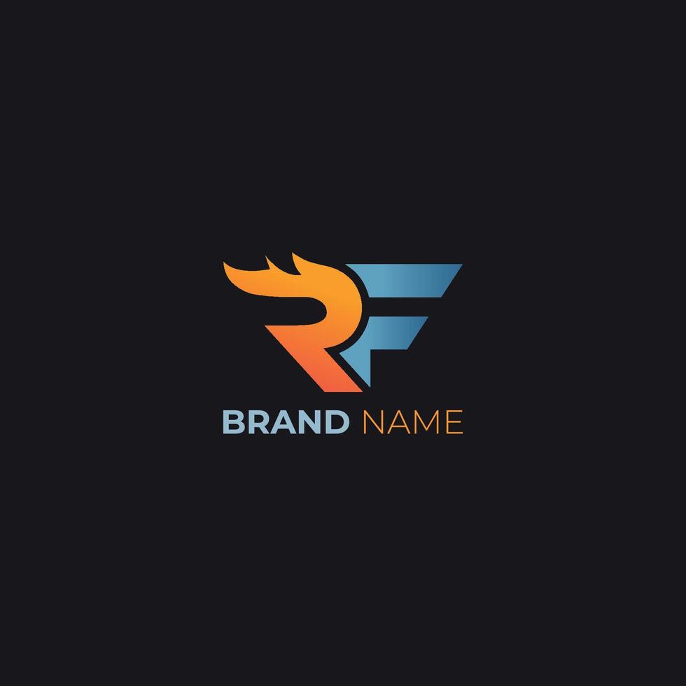 FR or RF letter Logo Design Modern and Creative Brand Identity. Creative Simple modern concept logo, Monogram Icon symbol. vector