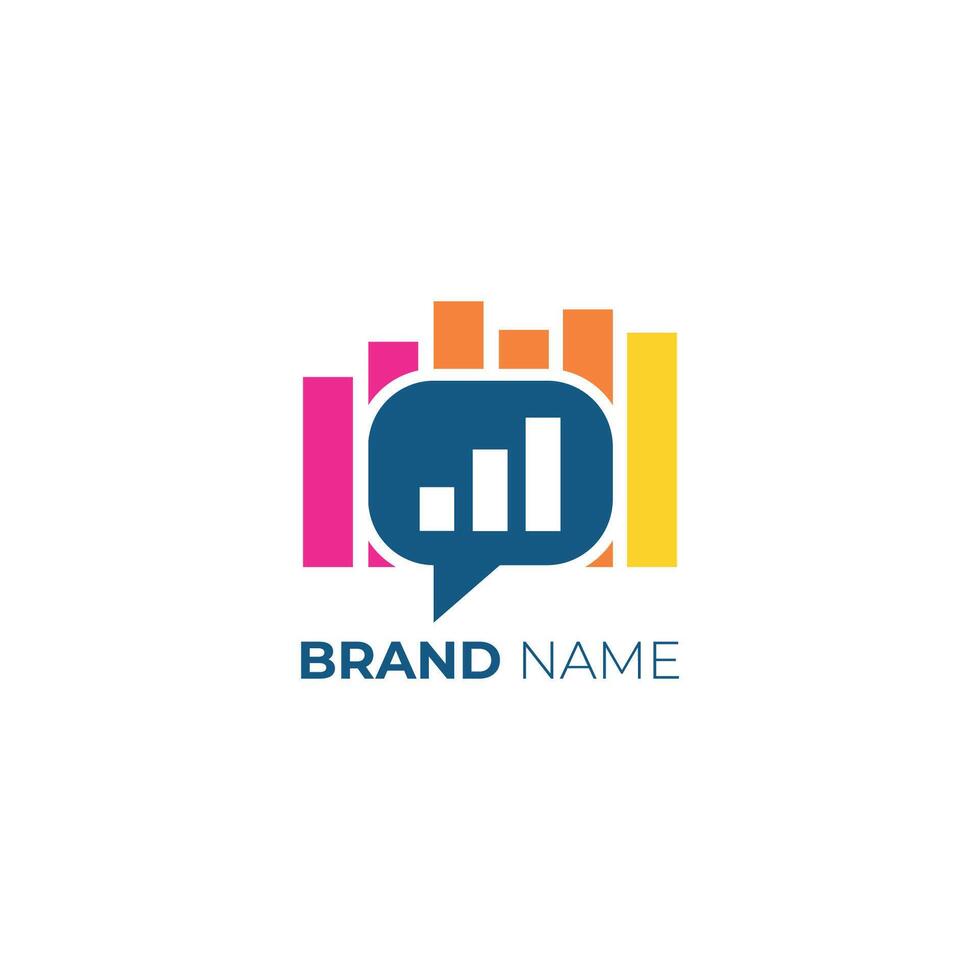 Modern Business Analytics and Growth Chart Logo Design vector