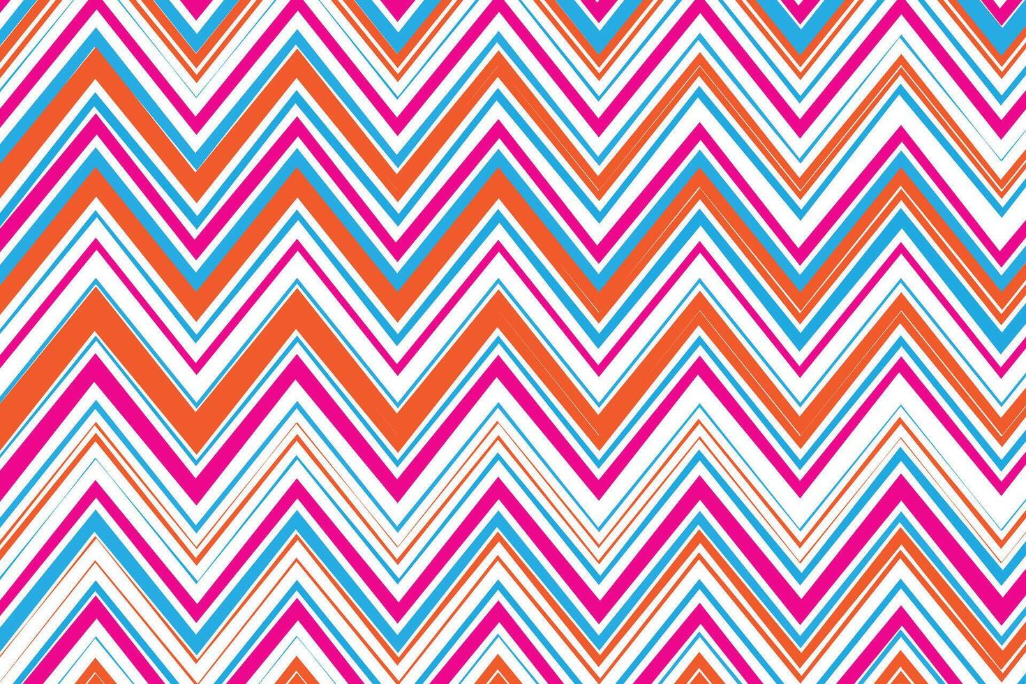 simple abstract pink orange sky color thin to thick horizontal zig zag line pattern colorful chevron pattern vector