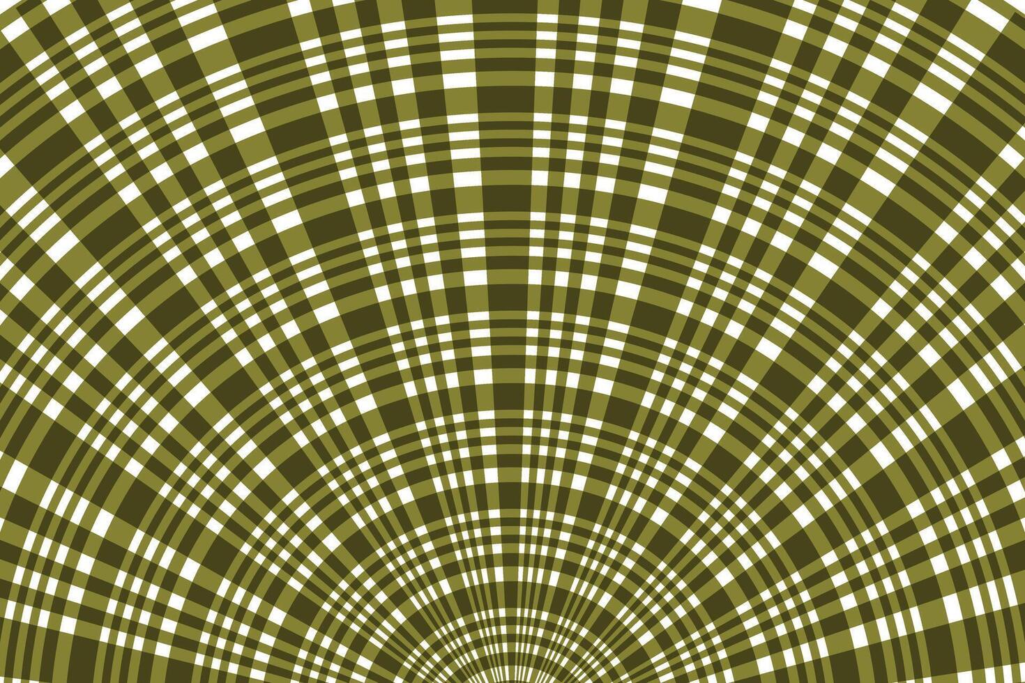 simple abstract mangostren color plaid check tartan gingham line pattern olive green grid pattern radial design radial green plaid pattern with curved lines and geometric symmetry vector