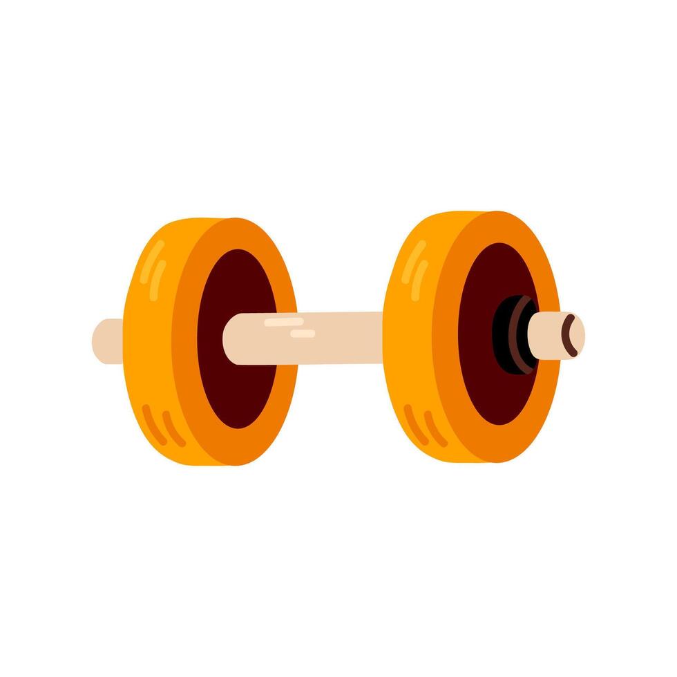 Dumbbell for fitness strength training and weightlifting isolated on white background vector