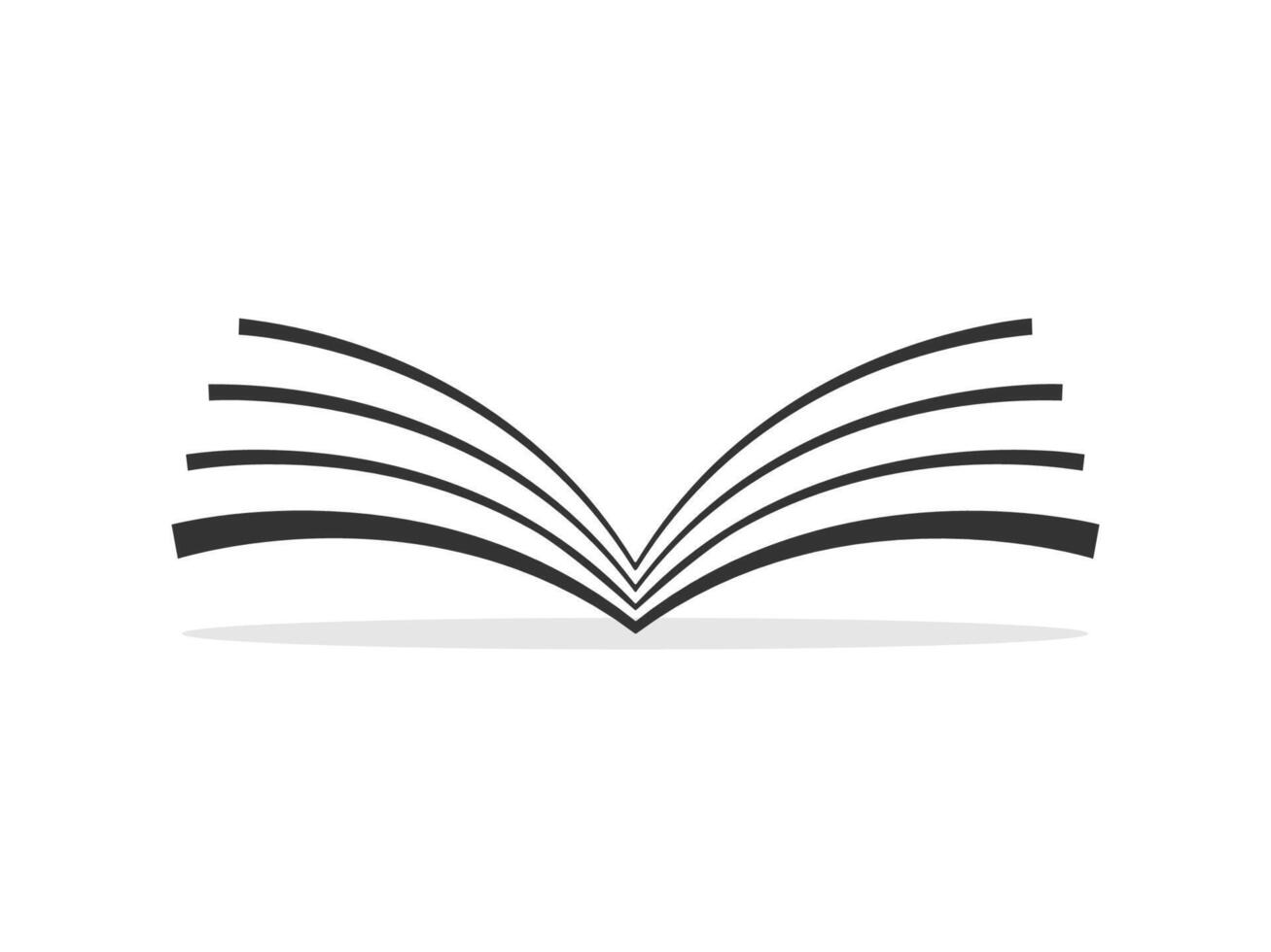 Open book icon isolated flat style. vector
