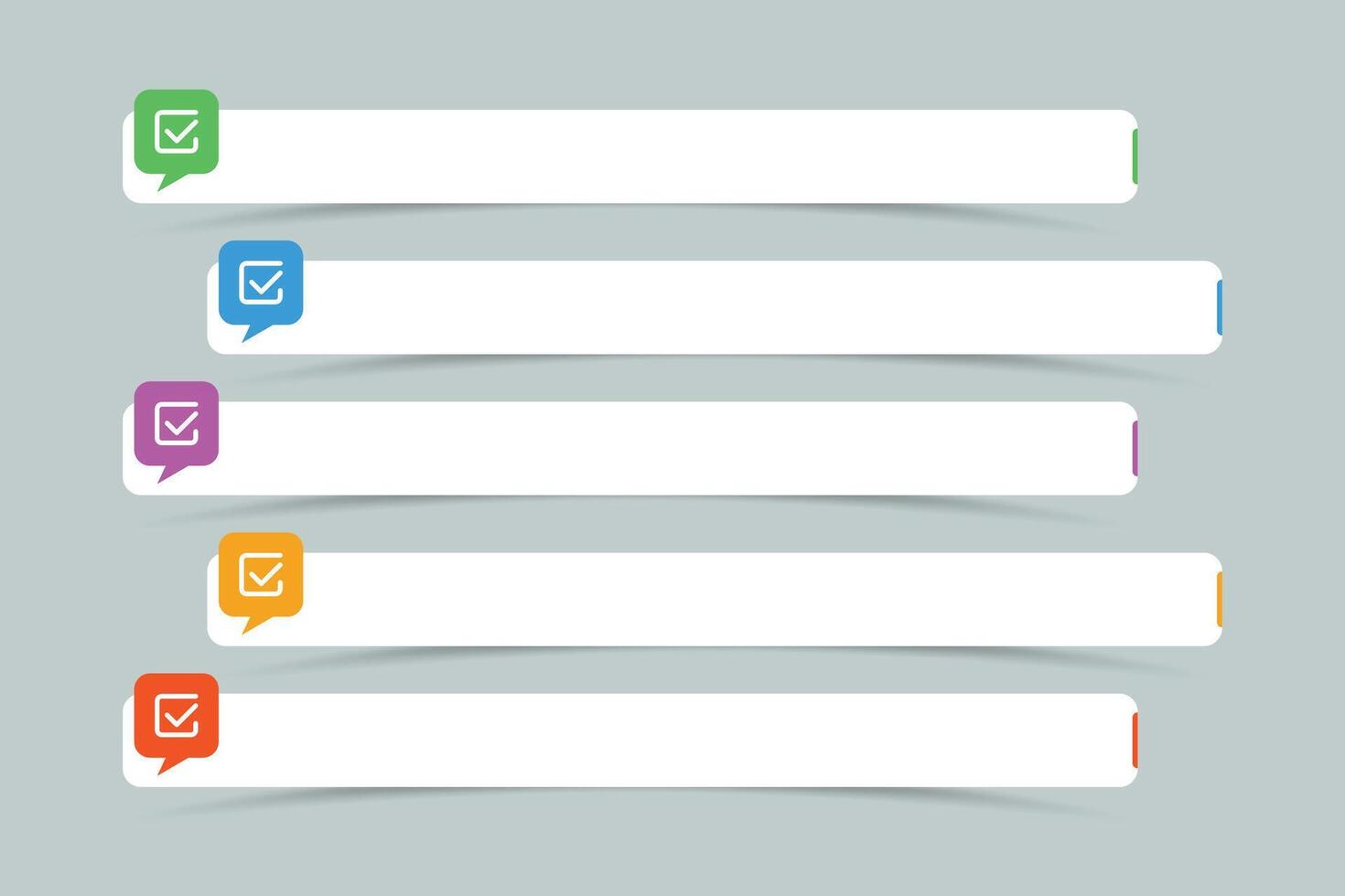 Checklist Template Design for Data Infographic or Text Presentation vector