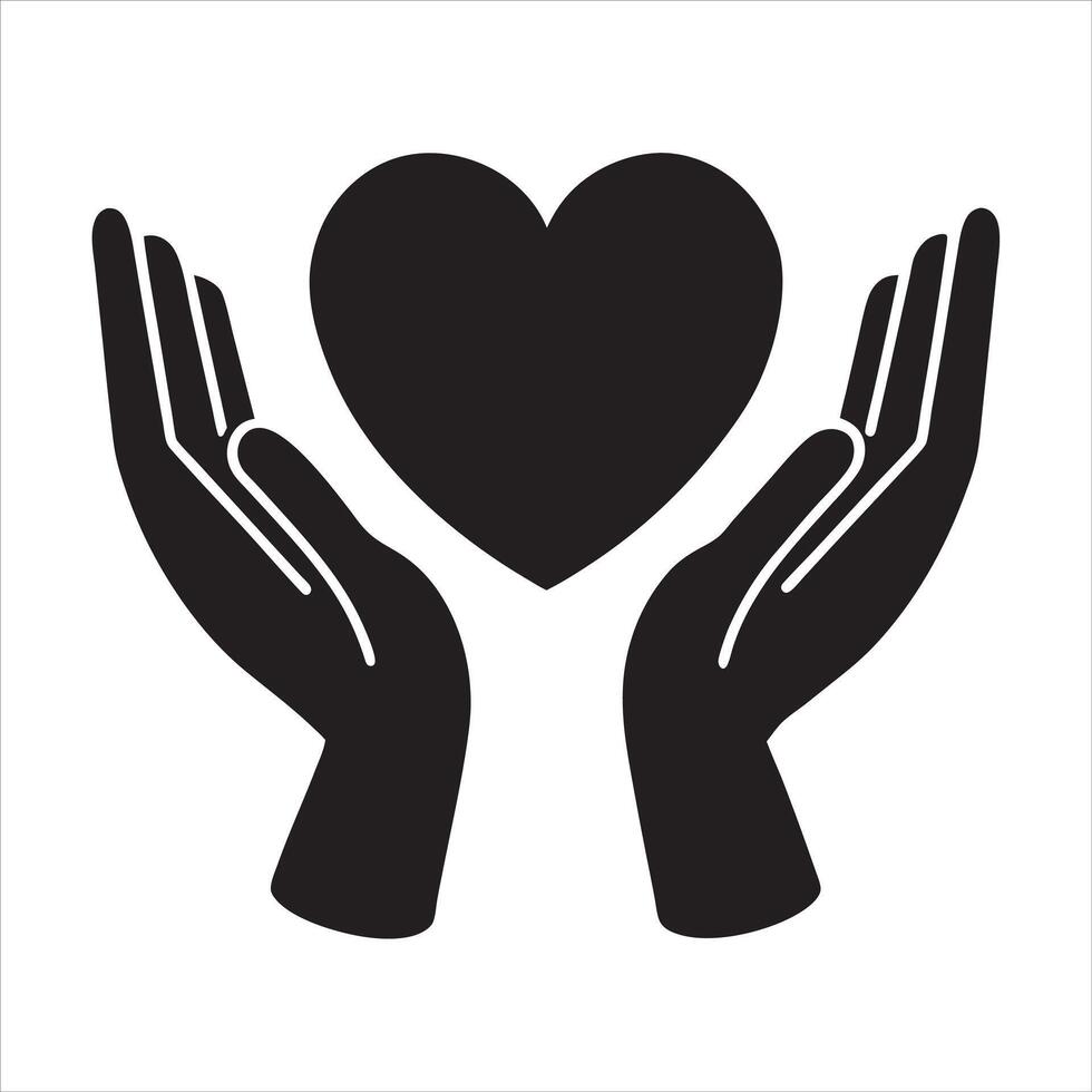 Heart symbol offered to sad person vector