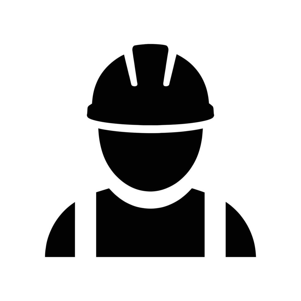 Construction worker icon. Engineer work icon. construction worker symbol vector