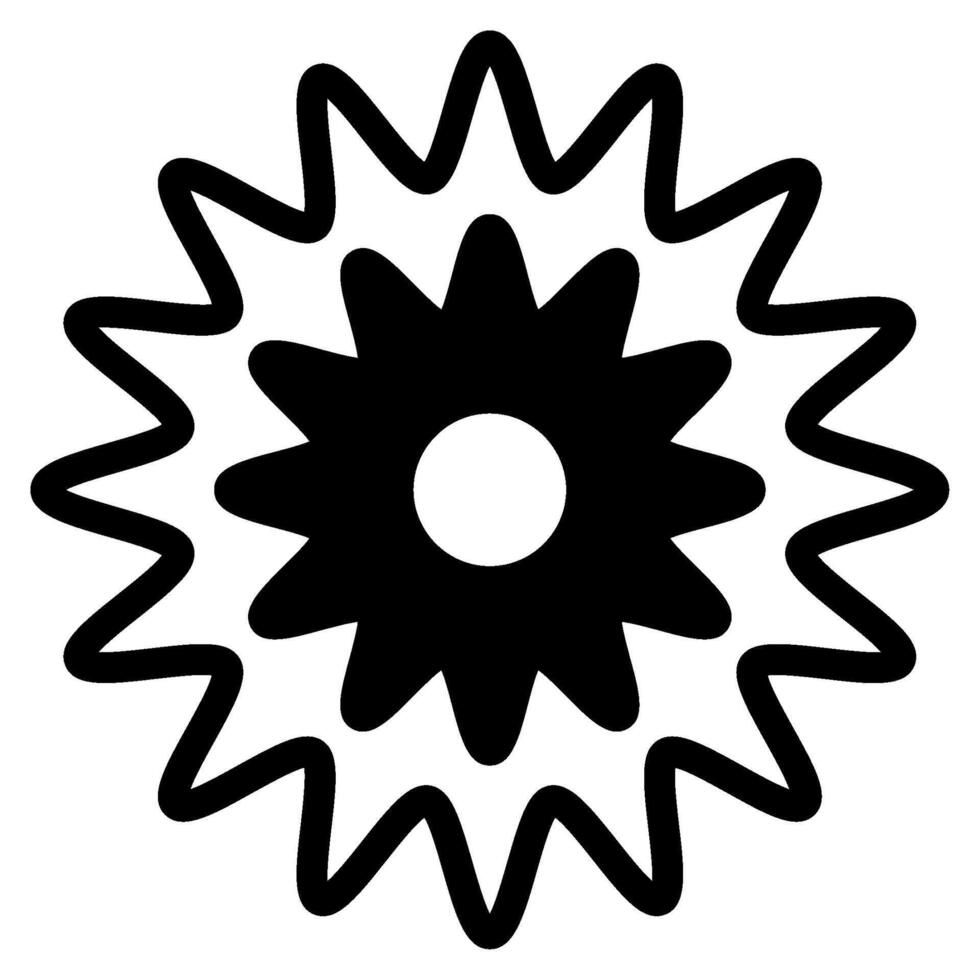 Icon Bright Star Symbol Futuristic Space vector