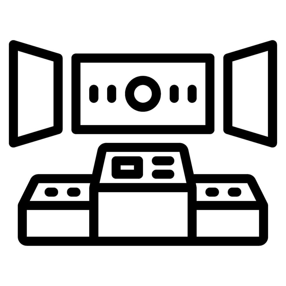 Retro Gaming Console Futuristic Space Illustration vector