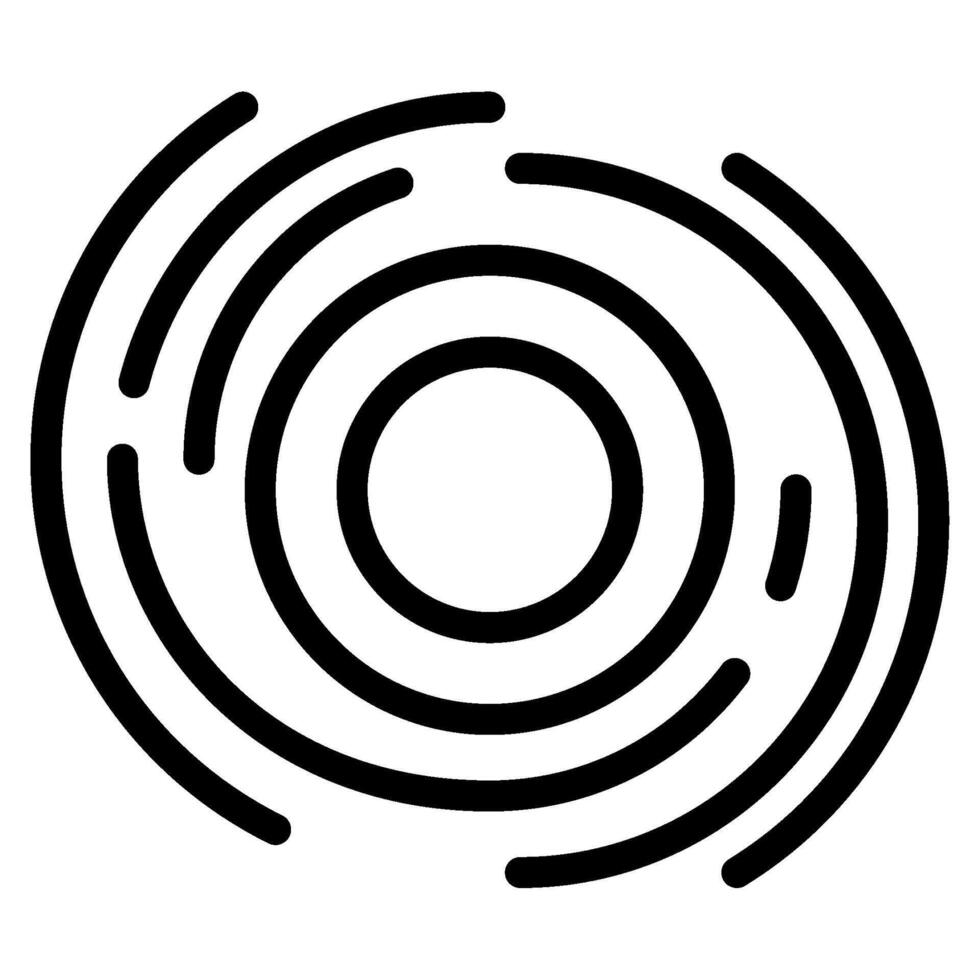 Abstract Circle with Wave Patterns Futuristic Space vector