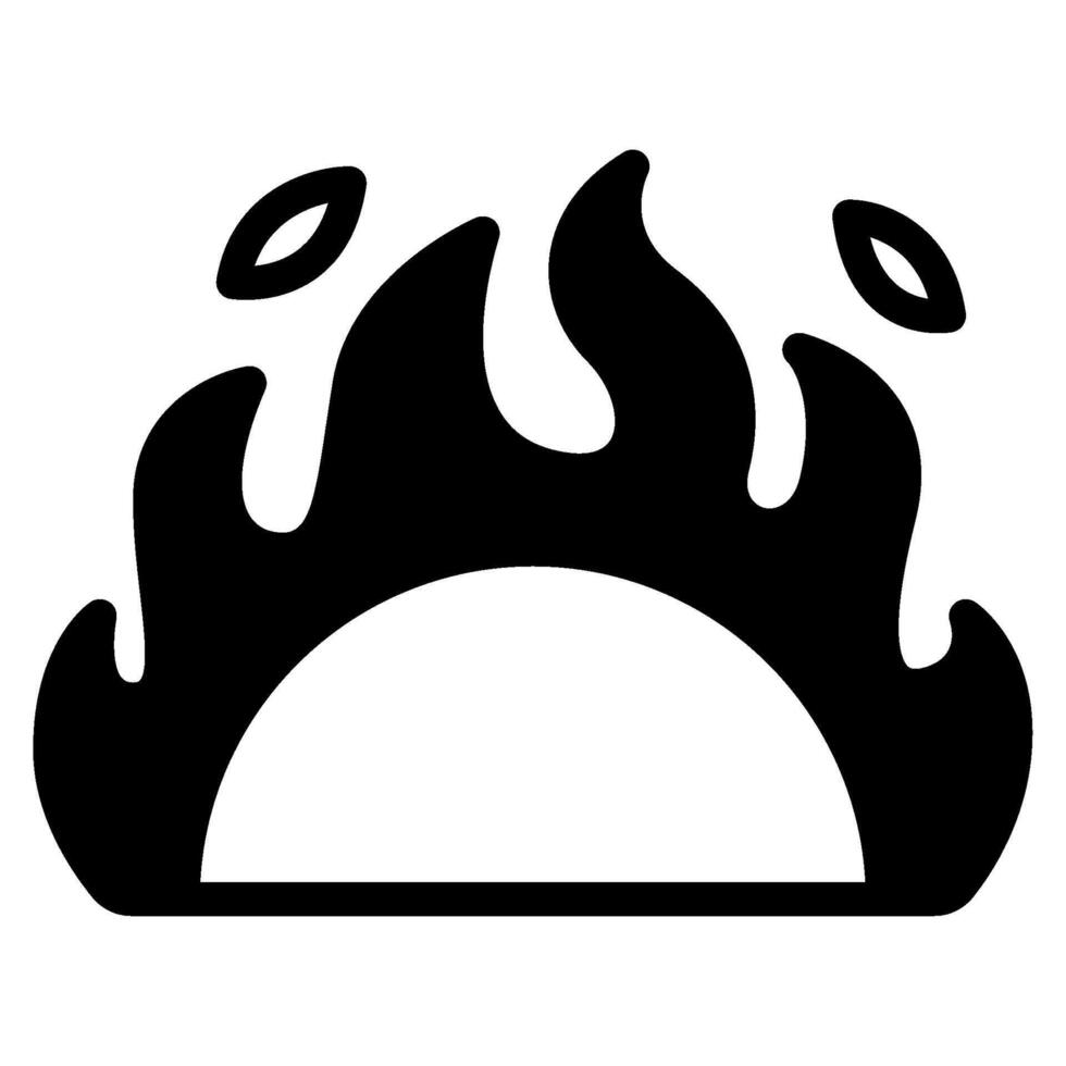 Sunrise Flame Icon Futuristic Space vector
