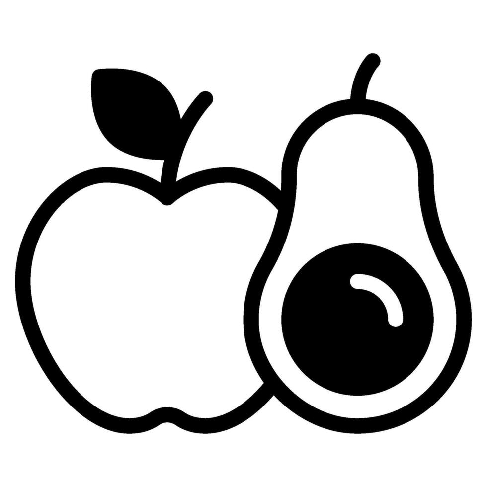 Fruits Icon Set nature illustration vector