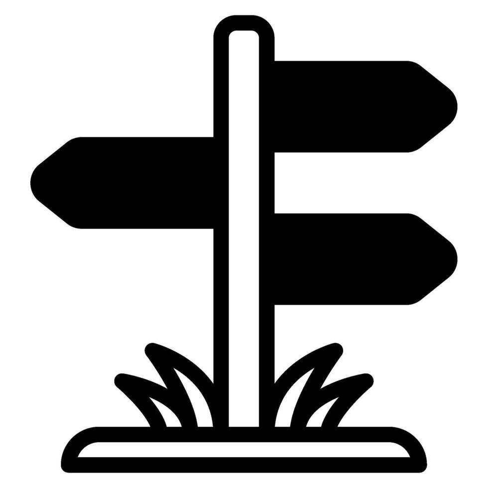 Directional Signpost Icon nature illustration vector