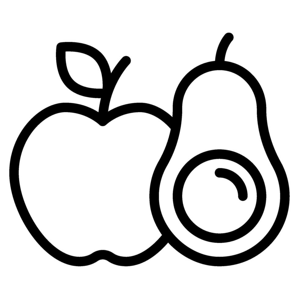 Fruits Icon Set nature vector