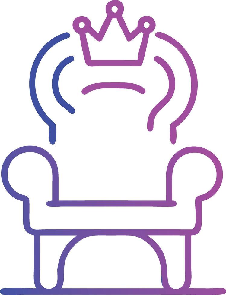 Regal Throne a royal armchair with a crown vector