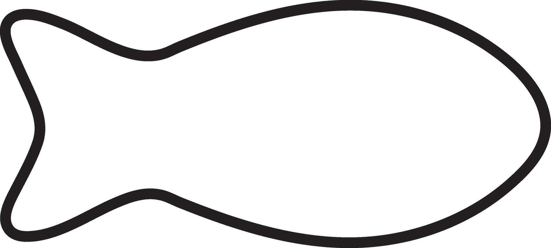 illustration, silhouette of a fish, simple linear icons, doodle and sketch style, hand-drawn, isolated on a white background vector
