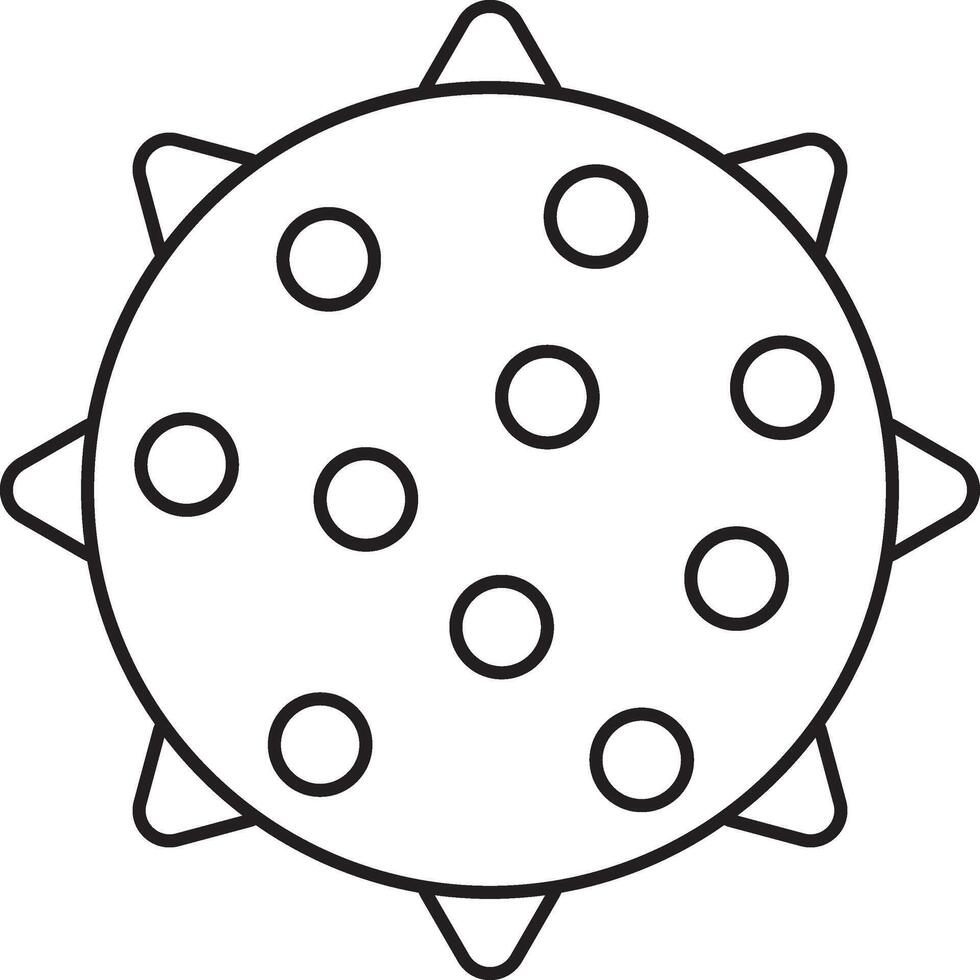 illustration of a dog toy, a small rubber bubble ball, simple linear icons, doodle and sketch style, hand-drawn, isolated on a white background vector