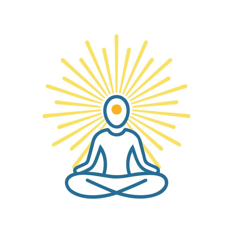Yoga Pose Line Art for Wellness and Healthy Living vector