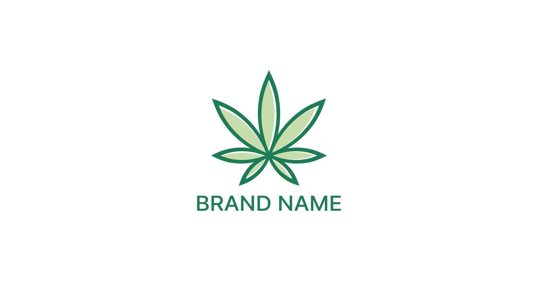 Abstract Marijuana Leaf Logo vector