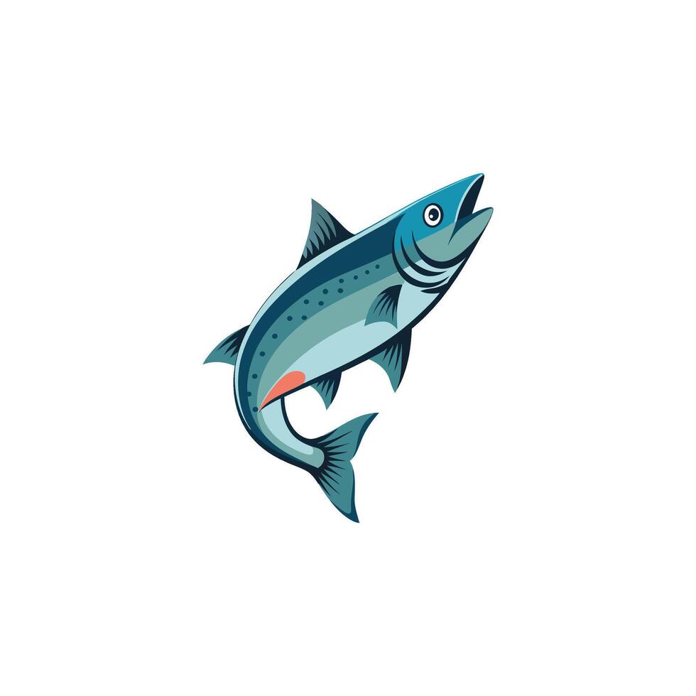 Freshwater Salmon Design with Fin Details vector