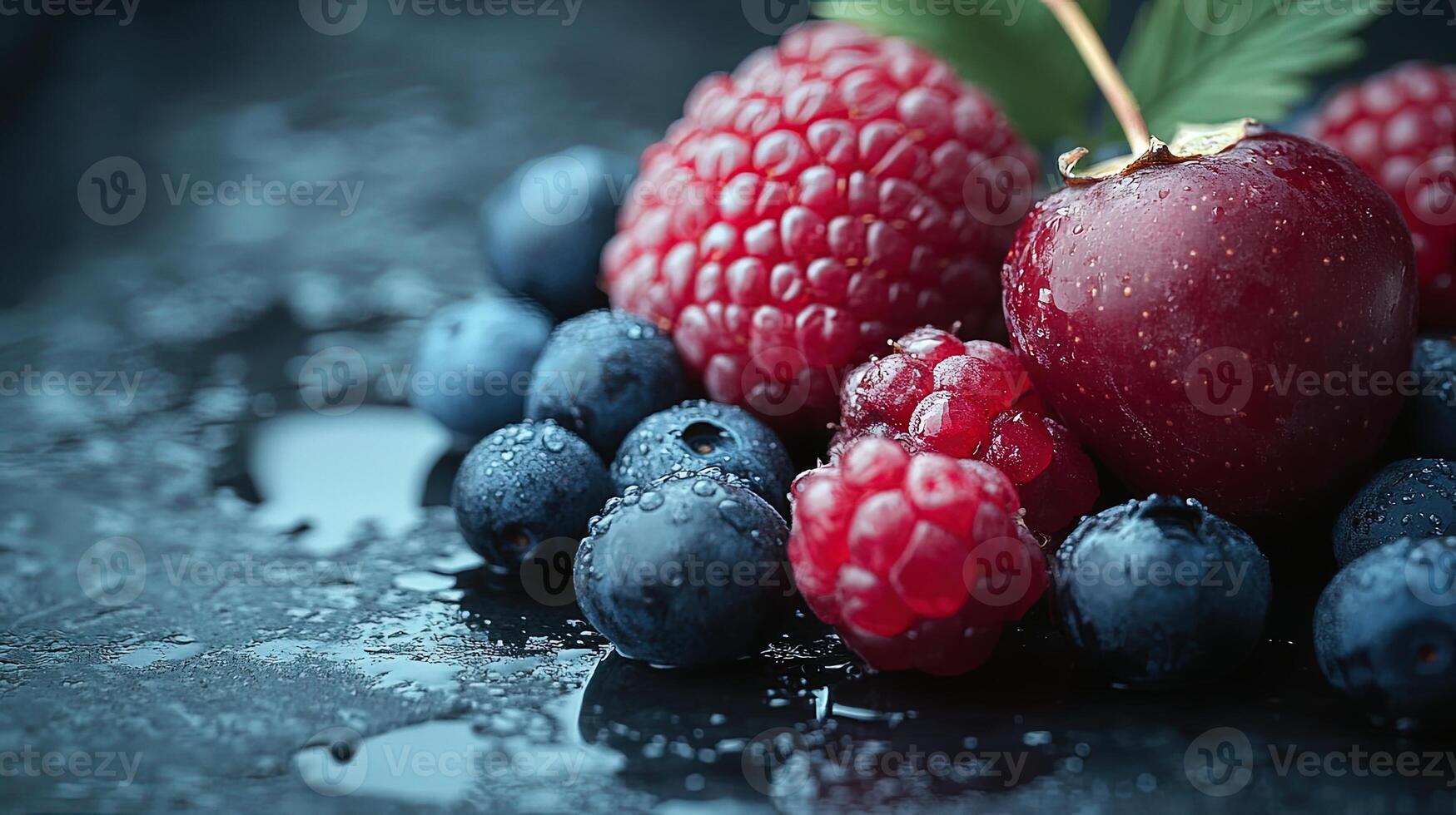 Juicy berries in close-up, detailed, and full of natural flavor photo