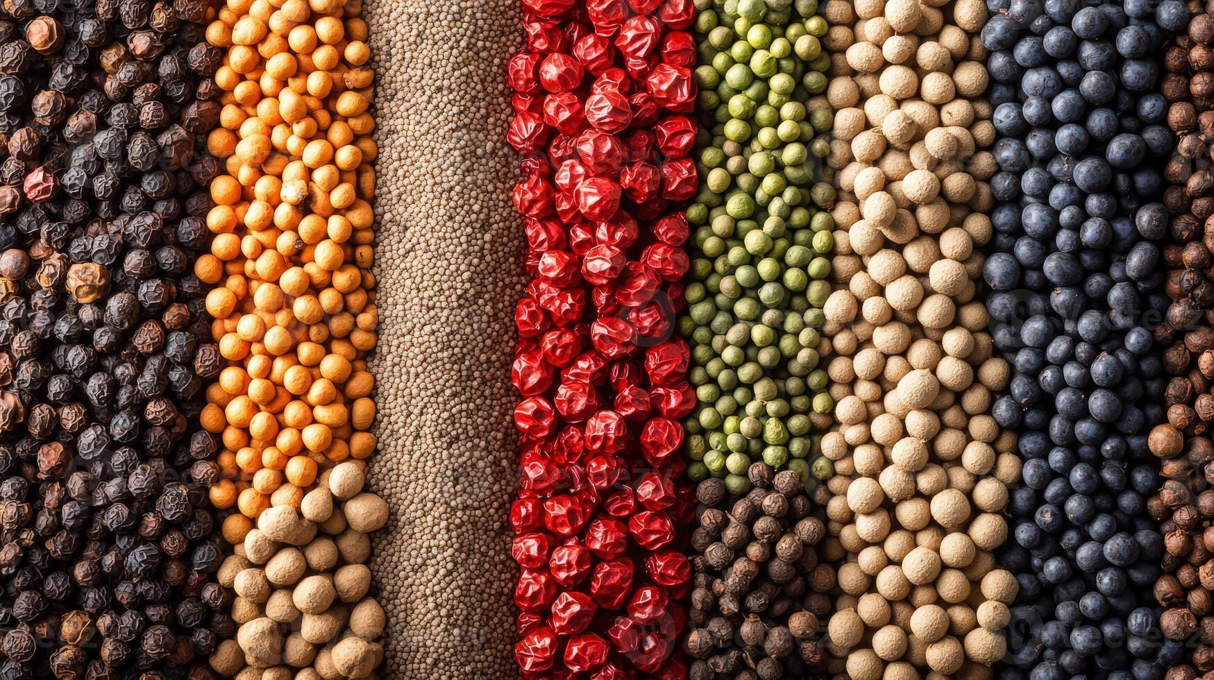 Rich Aromas and Textures of Spices Captured in Bazaar Display photo