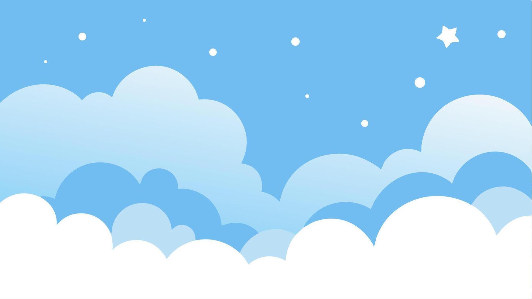 Dreamy Background Floating Cloud vector