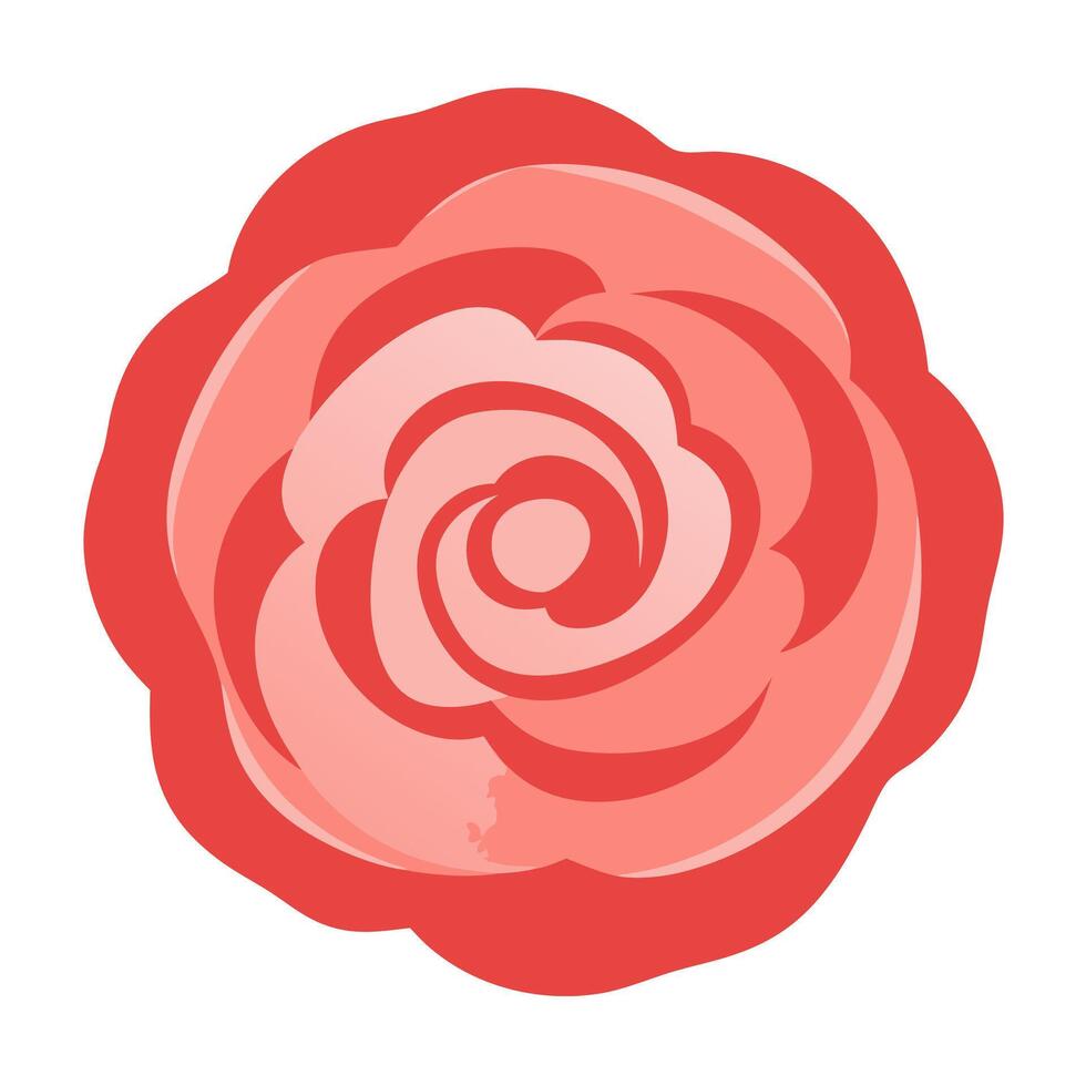 Dense Petal Ranunculus Icon in Style vector
