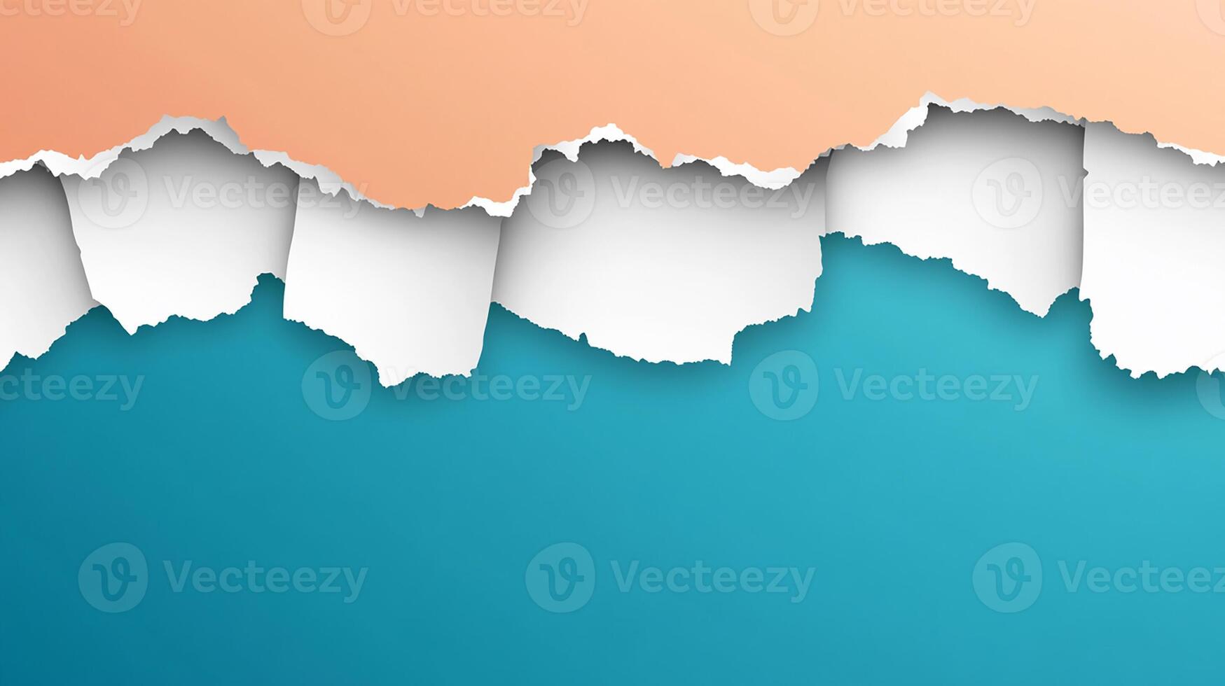 Ripped Paper Background with Torn Edges and Vibrant Color Layers photo