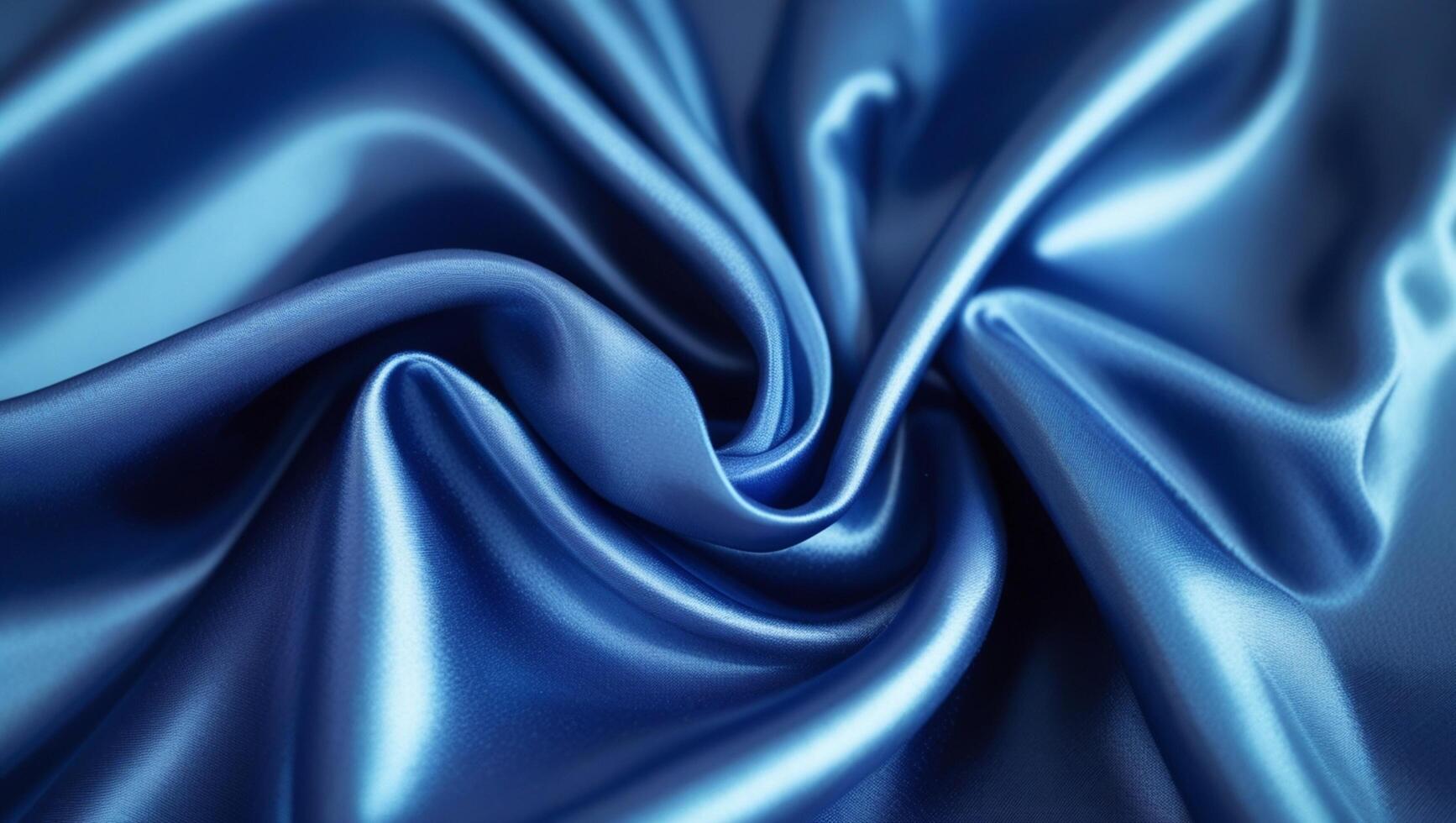 a close up of a blue satin fabric photo