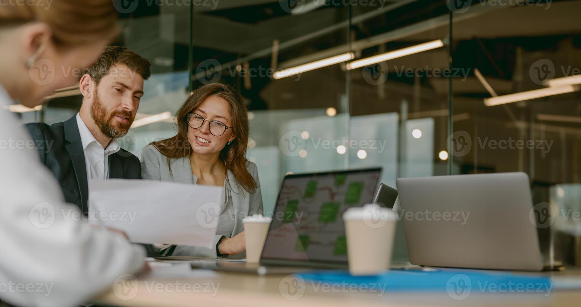 Effective Team Collaboration in a Modern Office Setting for Enhanced Productivity and Growth photo