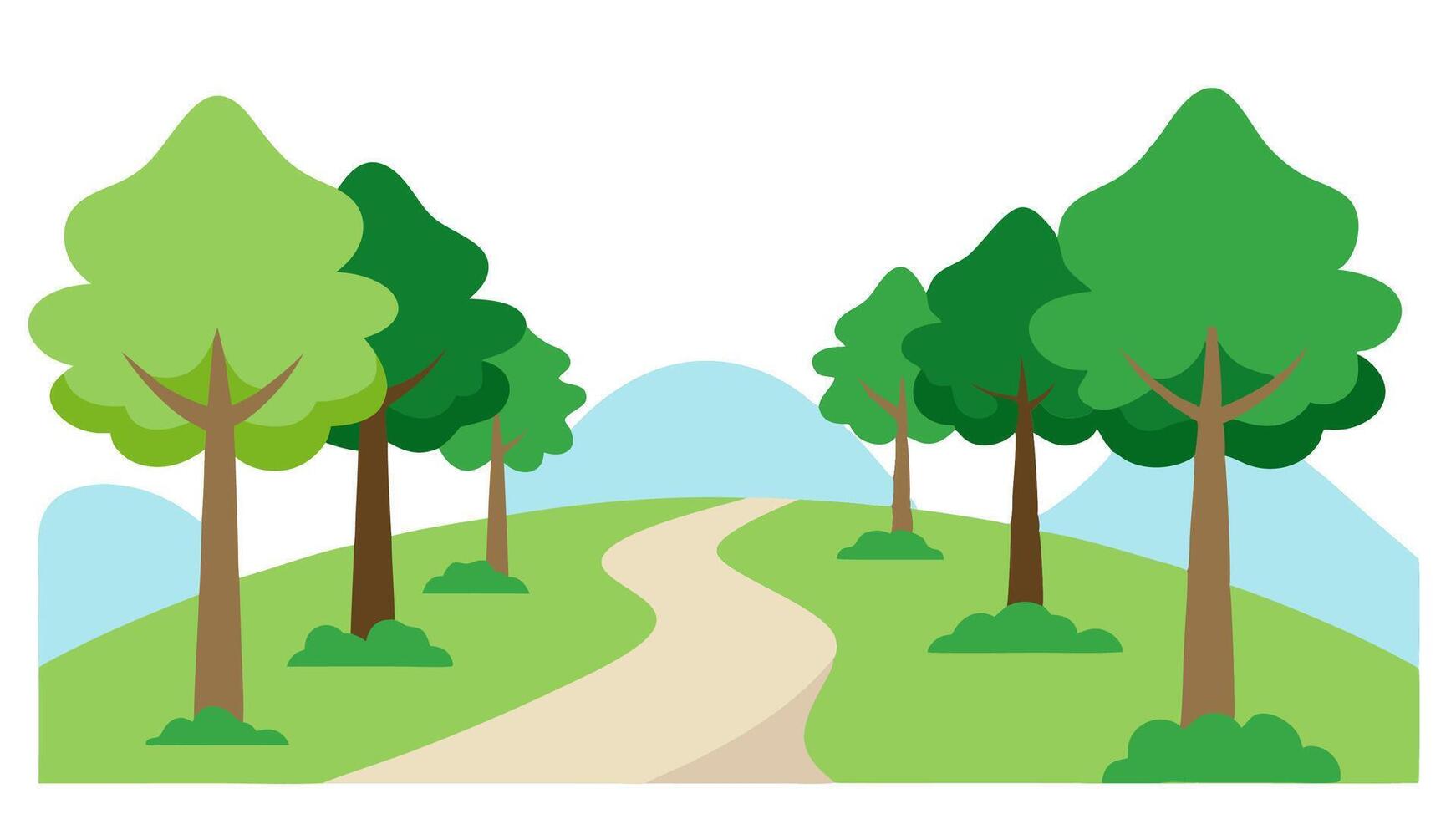 Minimal Nature Design Featuring a Road vector