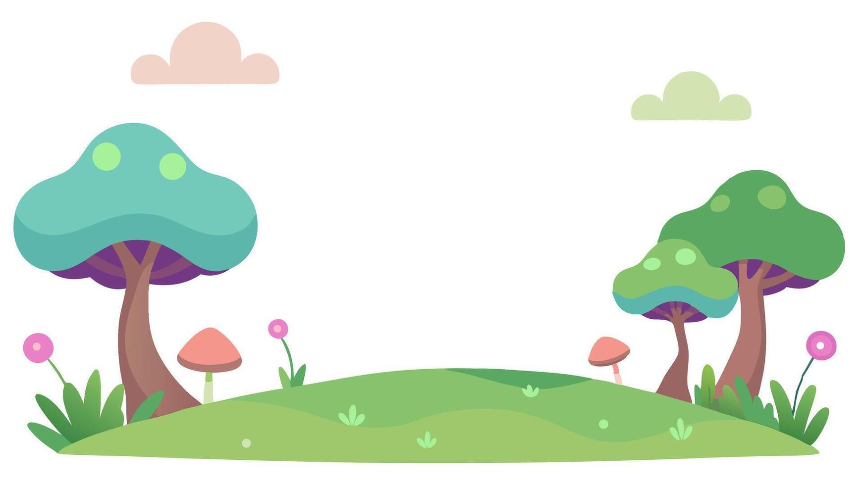Magical Tree and Field vector