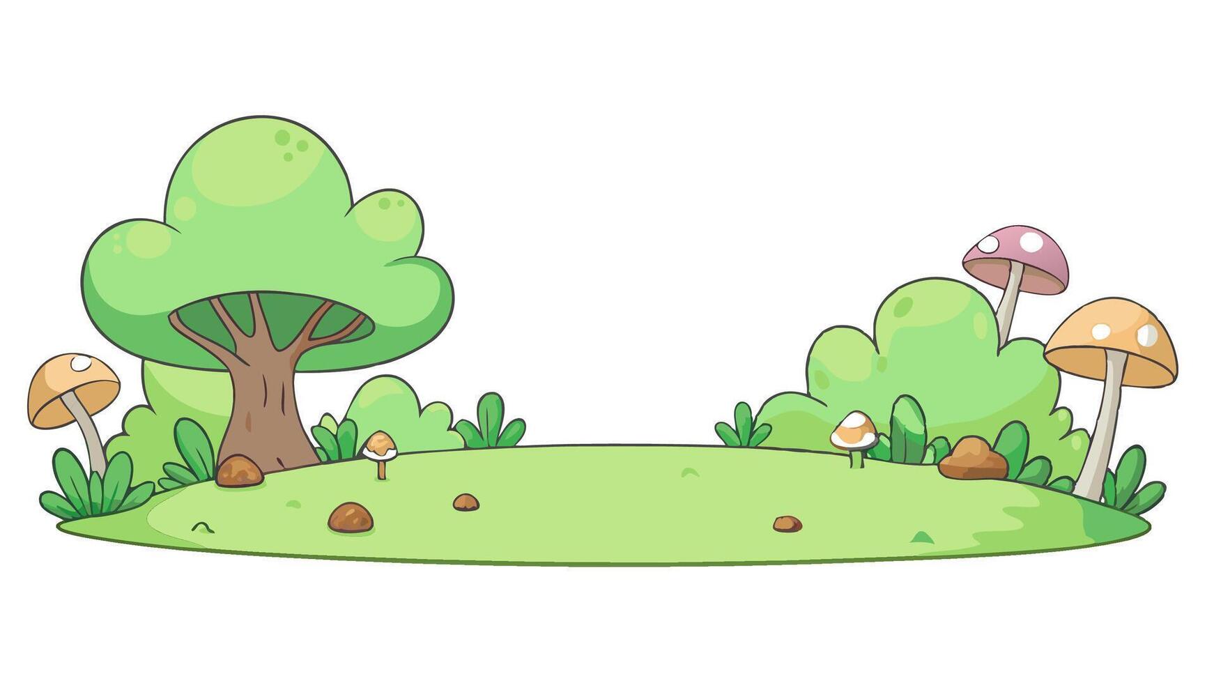 Fantasy Background Tree Field vector