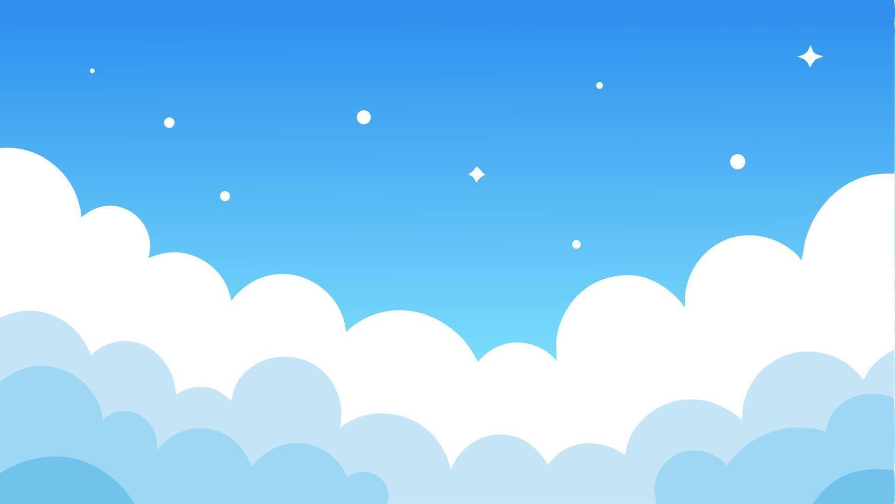 Background with Floating Clouds vector