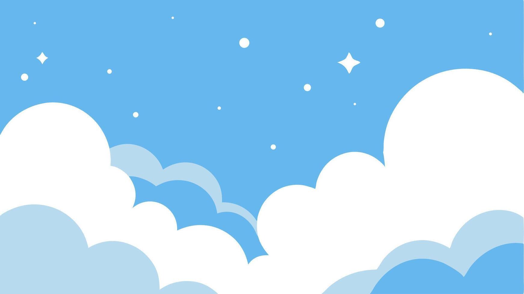 Soft Cloudy Sky Dreamy Background vector