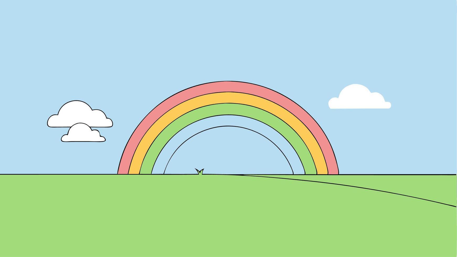 Minimal Style Illustration of an Open Space with Clean Simple Design vector