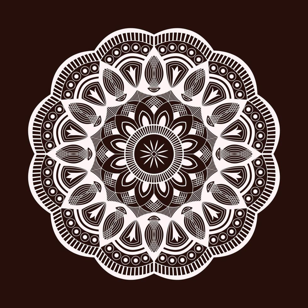 White mandala design vector