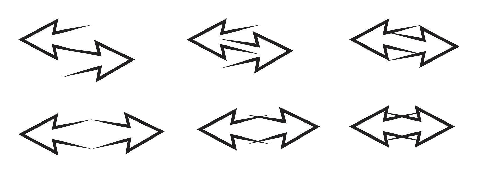a set of four arrows that are pointing in different directions vector