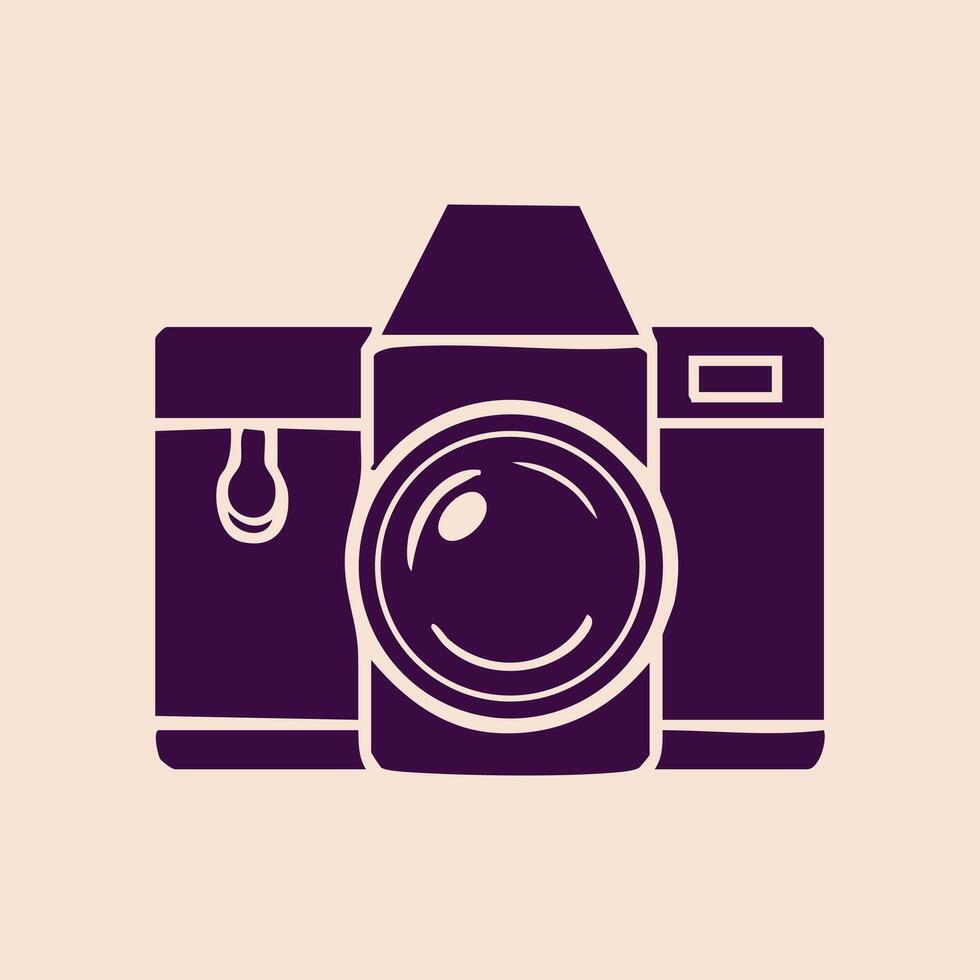 Modern Minimal Camera Symbol for Digital Use vector