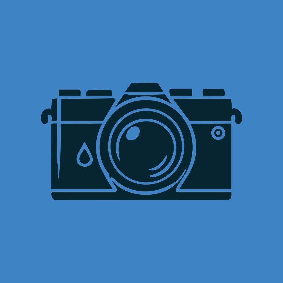 Sleek and Simple Camera Icon on White Background vector