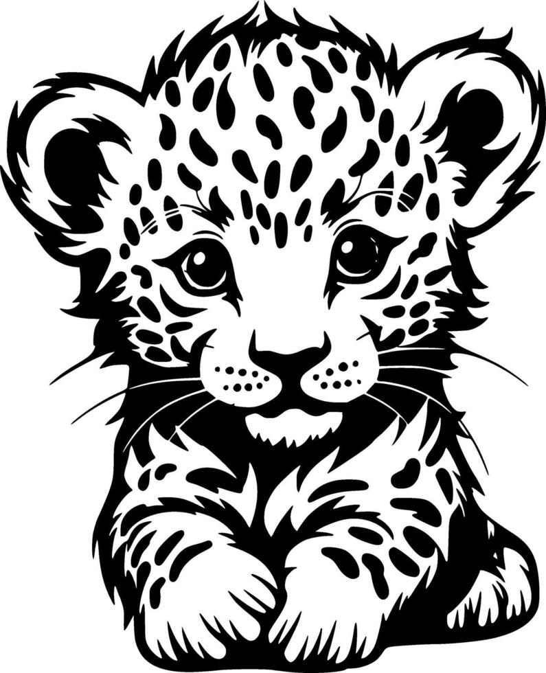 Premium Leopard Baby Logo - High-Quality Graphic Design Perfect for T-Shirts, Mugs, and Custom Merchandise vector