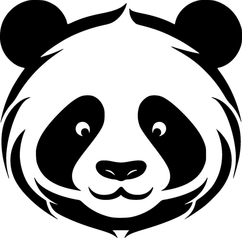 Premium Panda Logo Design - Flat Illustration for T-Shirts, Mugs, and More - Perfect for Animal Lovers and Graphic Design Enthusiasts vector