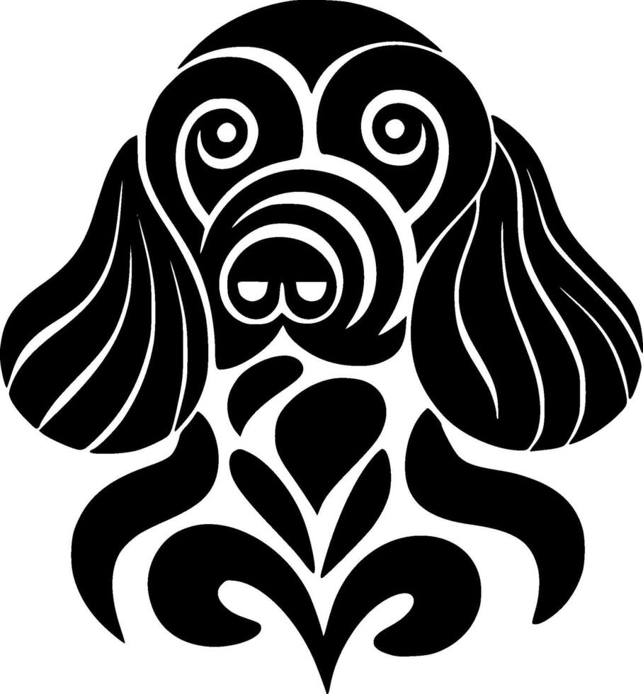 Black and White Dog Icon - High-Quality Illustration for T-Shirts, Mugs, and More - Perfect Gift for Dog Lovers vector