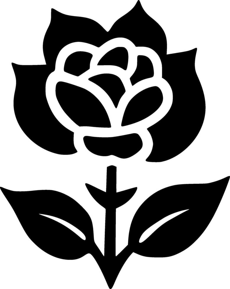 Premium Minimalist Flower Logo Design - Elegant Flat Illustration for T-Shirts, Mugs, and More - Perfect for Nature Lovers and Modern Aesthetics vector