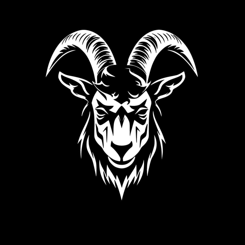 Premium Minimalist Goat Logo Design - Flat Illustration for T-Shirts, Mugs, and More - Perfect for Animal Lovers and Graphic Design Enthusiasts vector