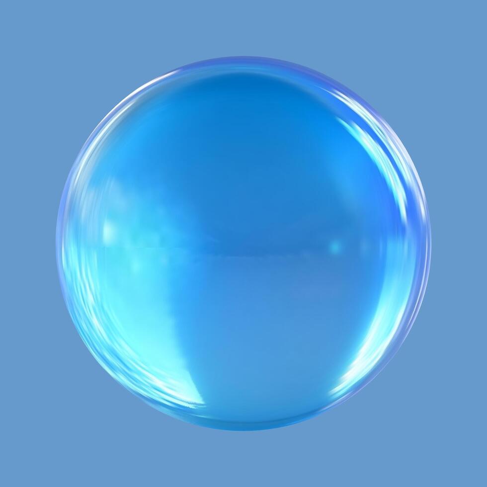 A blue sphere on a blue background vector