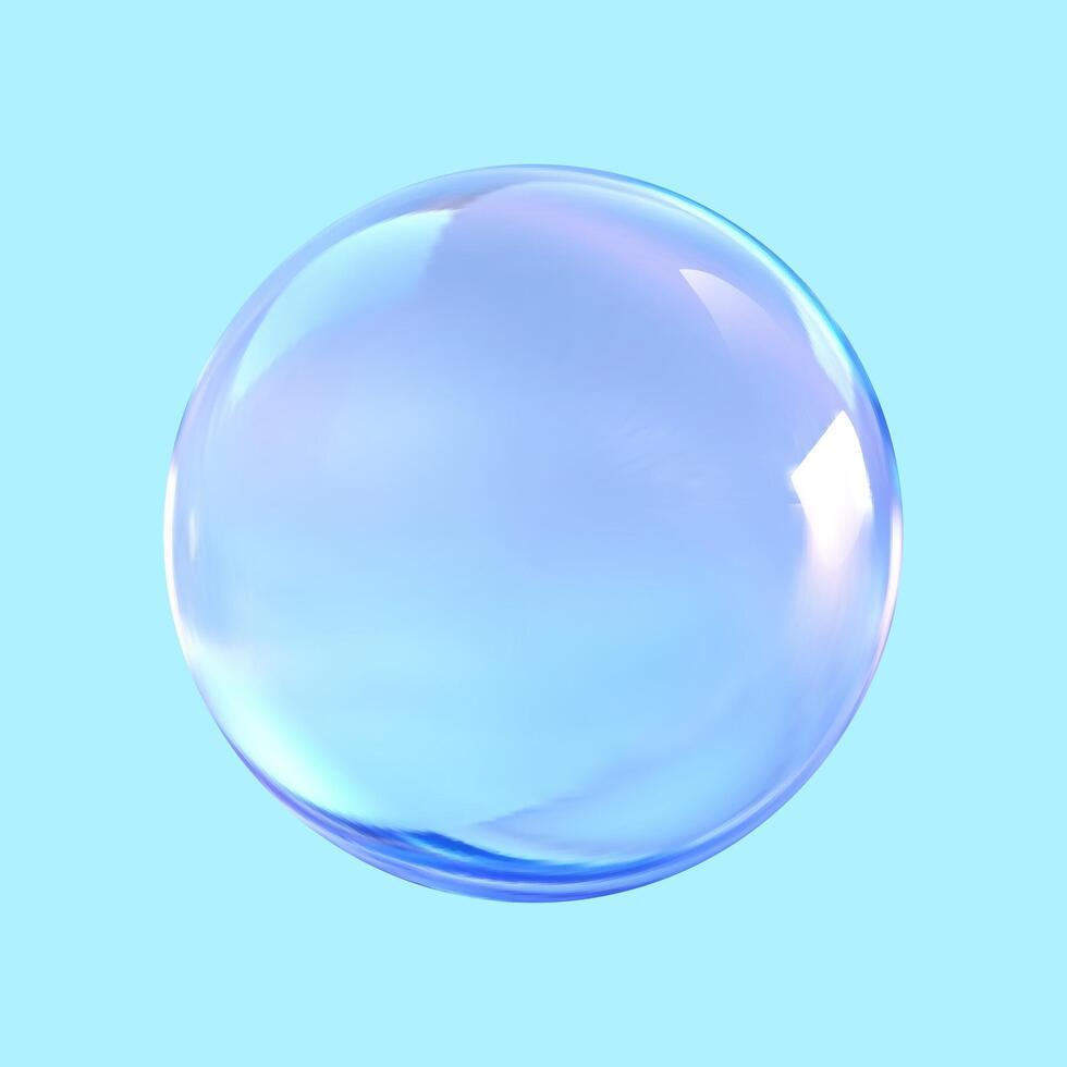 A blue bubble on a light blue background vector