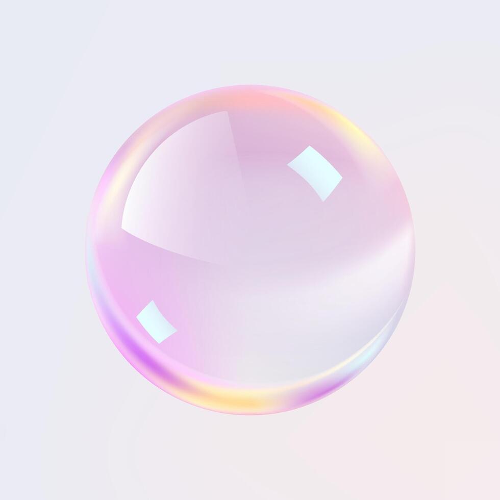 A pink and blue bubble on a white background vector
